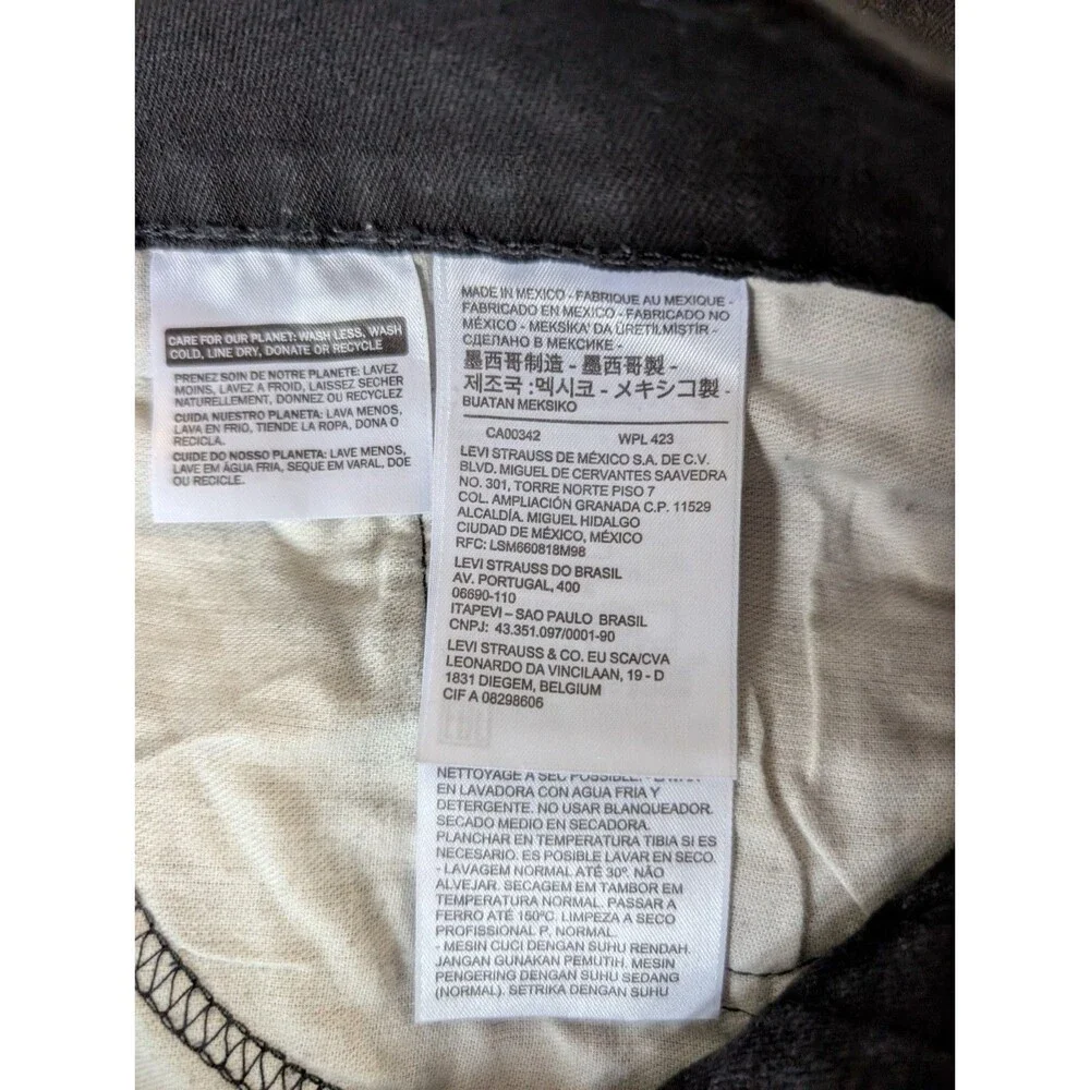 LEVI'S 541 Regular Fit 50 x 30 Jeans Stretch Flex Black Denim Modern Fit